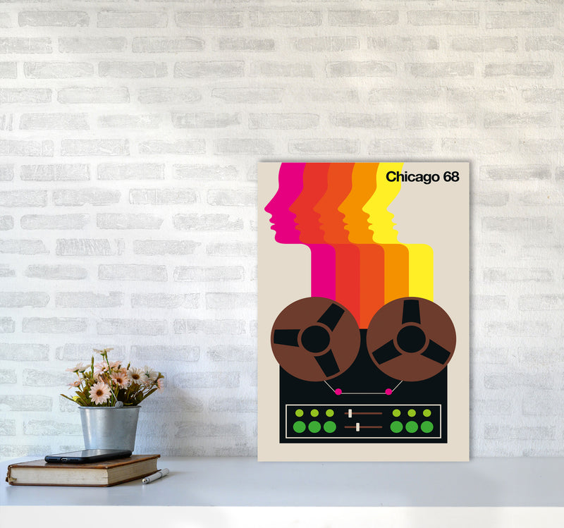 Chicago 68 Art Print by Bo Lundberg A2 Black Frame