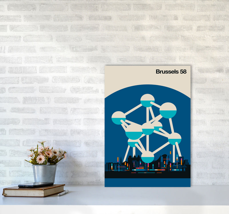 Brussels 58 Art Print by Bo Lundberg A2 Black Frame