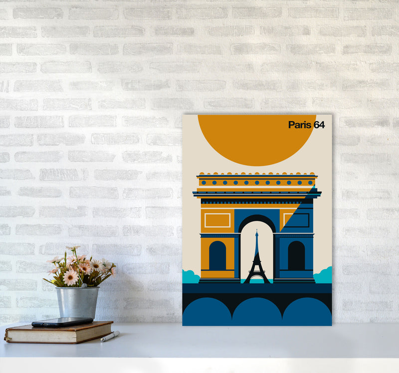 Paris 64 Art Print by Bo Lundberg A2 Black Frame