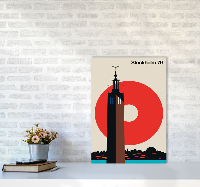 Stockholm 79 Art Print by Bo Lundberg A2 Black Frame