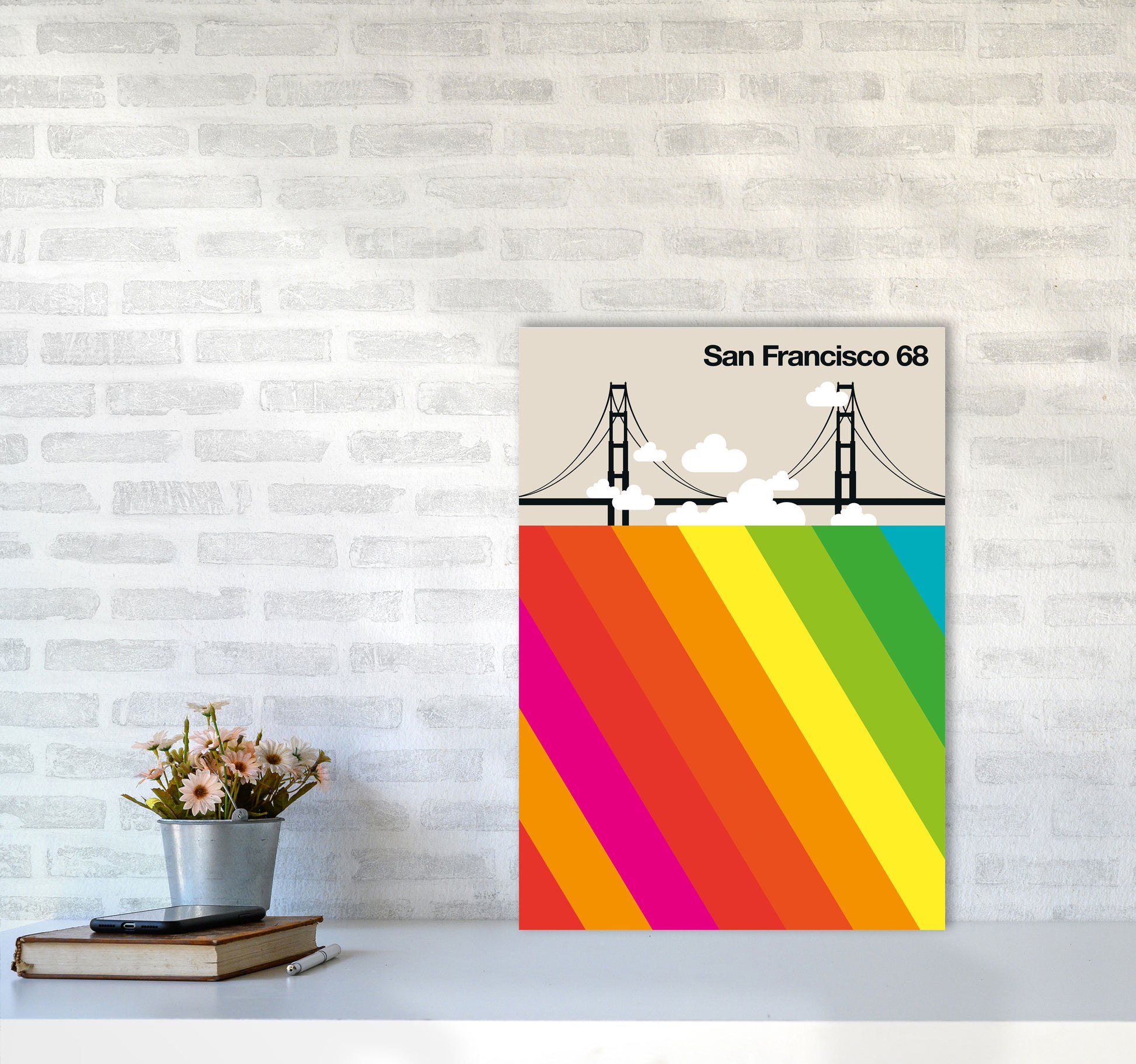 San Francisco 68 Art Print by Bo Lundberg A2 Black Frame