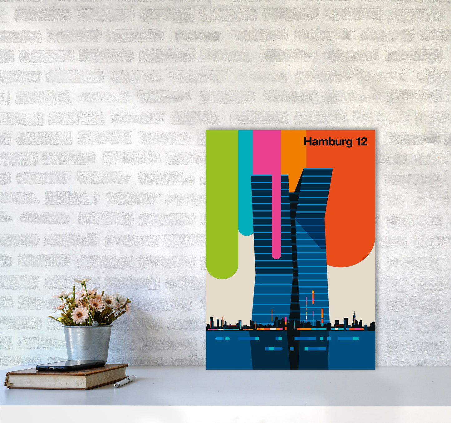 Hamburg 12 Art Print by Bo Lundberg A2 Black Frame