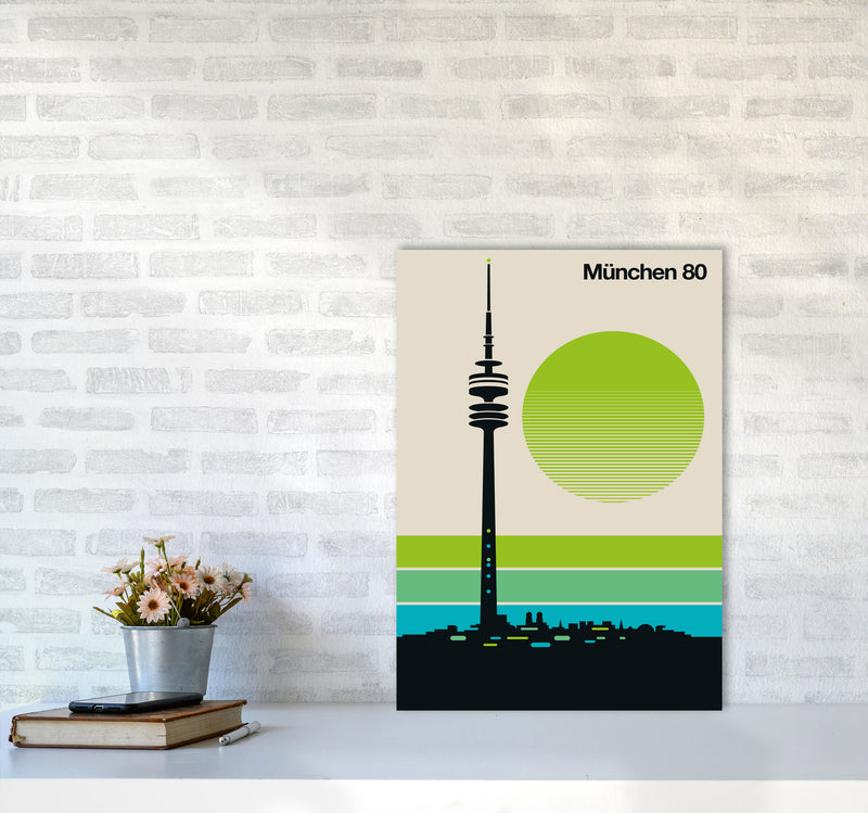 München 80 Art Print by Bo Lundberg A2 Black Frame