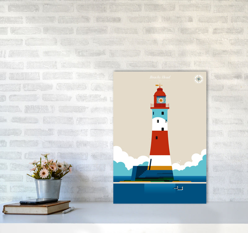 Beachy Head Art Print by Bo Lundberg A2 Black Frame