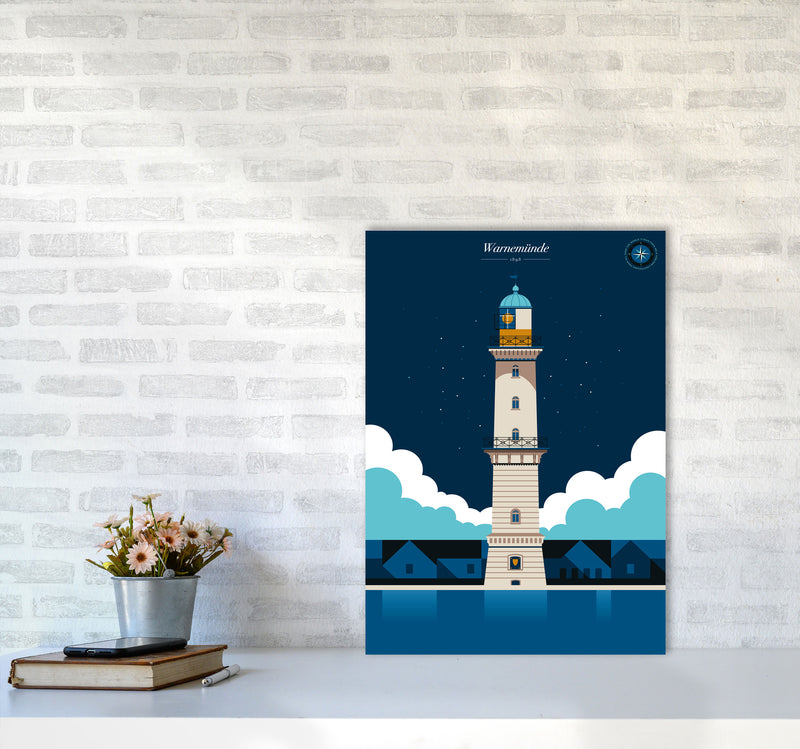 Warnemünde Art Print by Bo Lundberg A2 Black Frame
