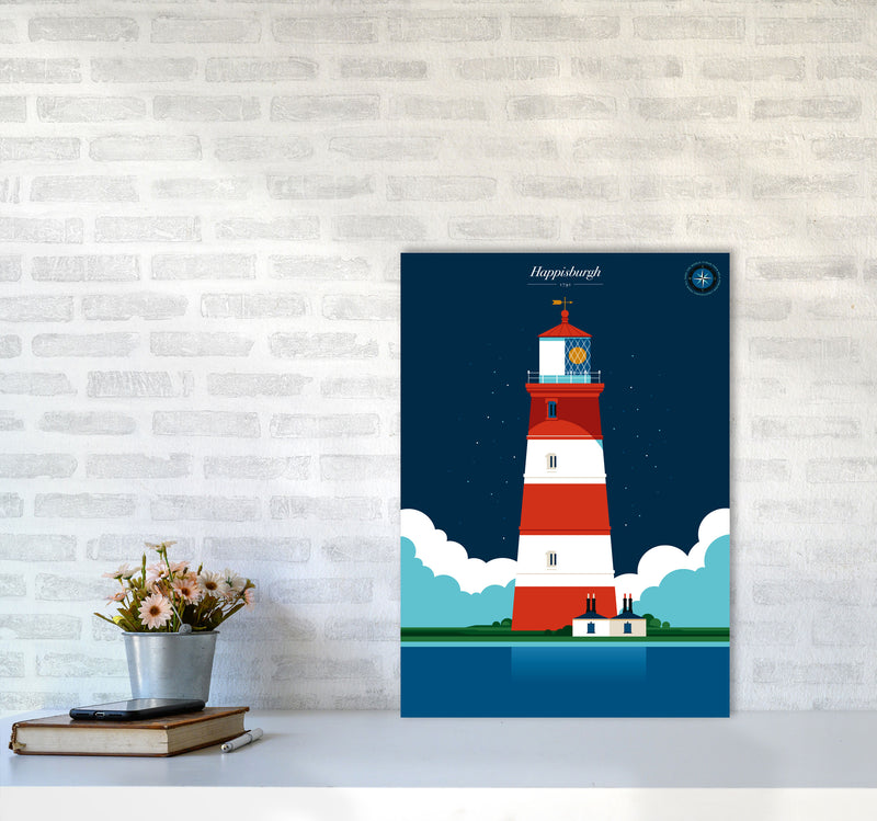 Happisburgh Art Print by Bo Lundberg A2 Black Frame
