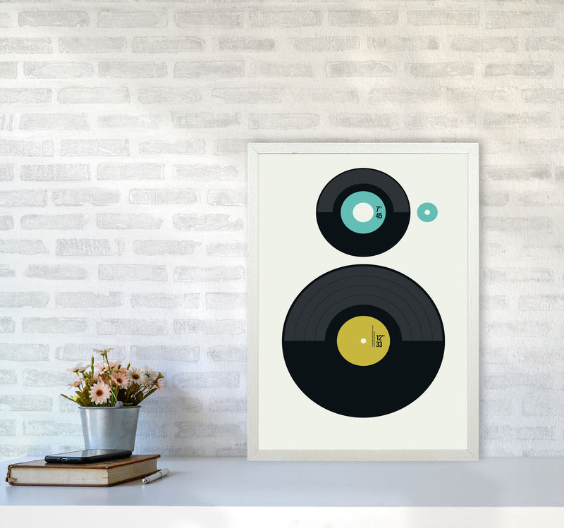 Icons LP vs EP Rev Art Print by Bo Lundberg A2 Oak Frame