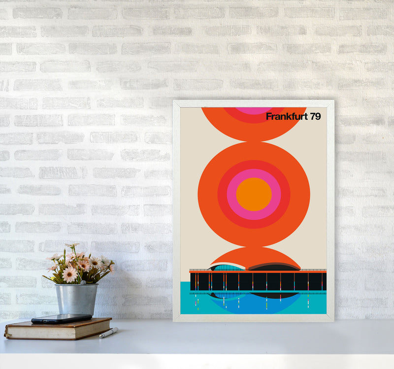 Frankfurt 79 Art Print by Bo Lundberg A2 Oak Frame