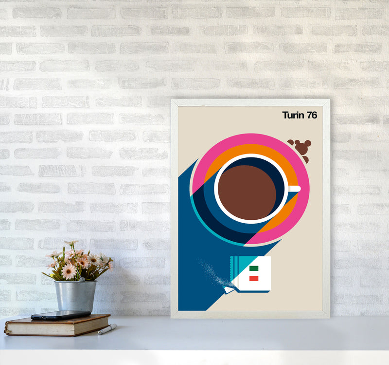 Turin 76 Art Print by Bo Lundberg A2 Oak Frame