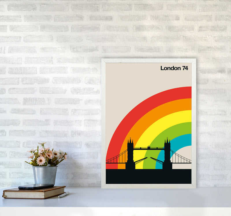 London 74 Art Print by Bo Lundberg A2 Oak Frame