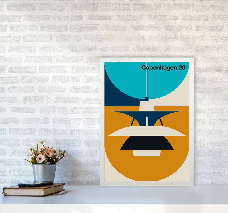 Copenhagen 26 Art Print by Bo Lundberg A2 Oak Frame