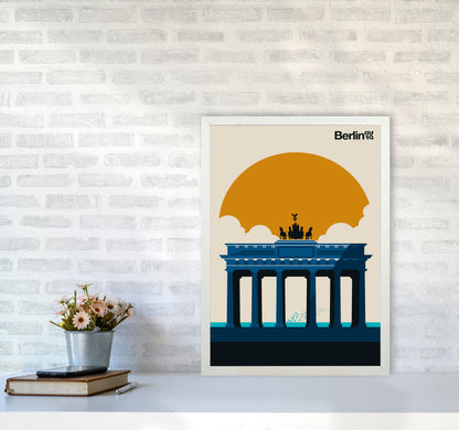 Berlin 89 19 Art Print by Bo Lundberg A2 Oak Frame