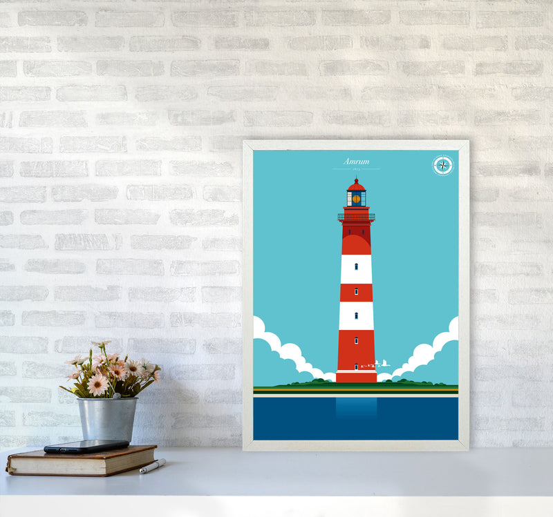 Amrum Art Print by Bo Lundberg A2 Oak Frame