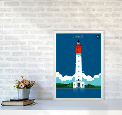 Cap Ferret Art Print by Bo Lundberg A2 Oak Frame