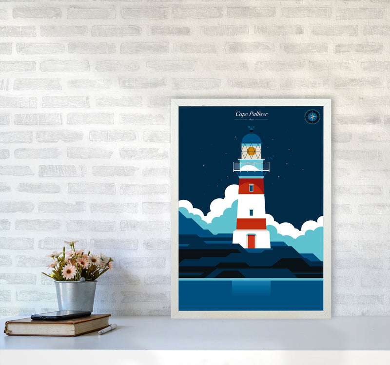 Cape Palliser Art Print by Bo Lundberg A2 Oak Frame