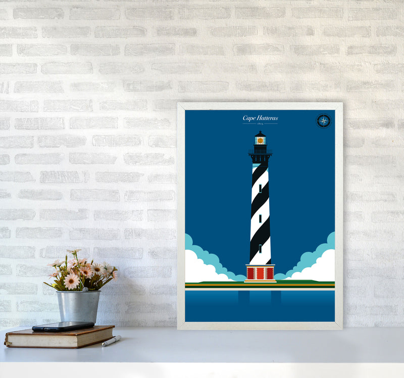 Cape Hatteras Art Print by Bo Lundberg A2 Oak Frame