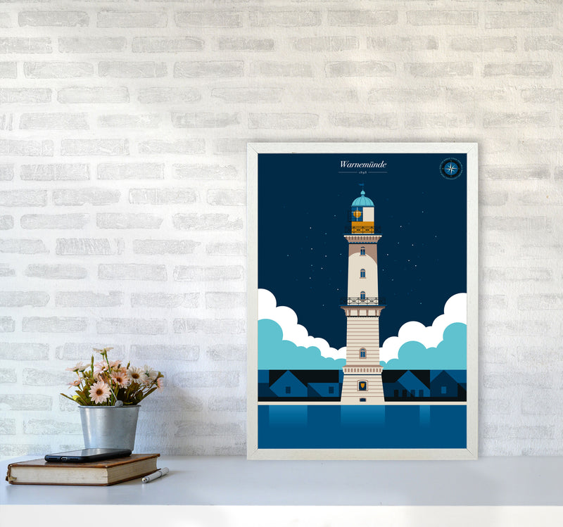 Warnemünde Art Print by Bo Lundberg A2 Oak Frame