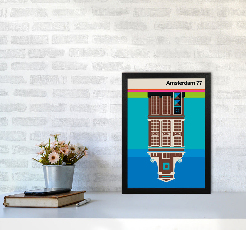 Amsterdam 77 Art Print by Bo Lundberg A3 White Frame
