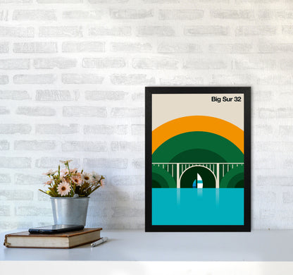 Big Sur 32 Art Print by Bo Lundberg A3 White Frame