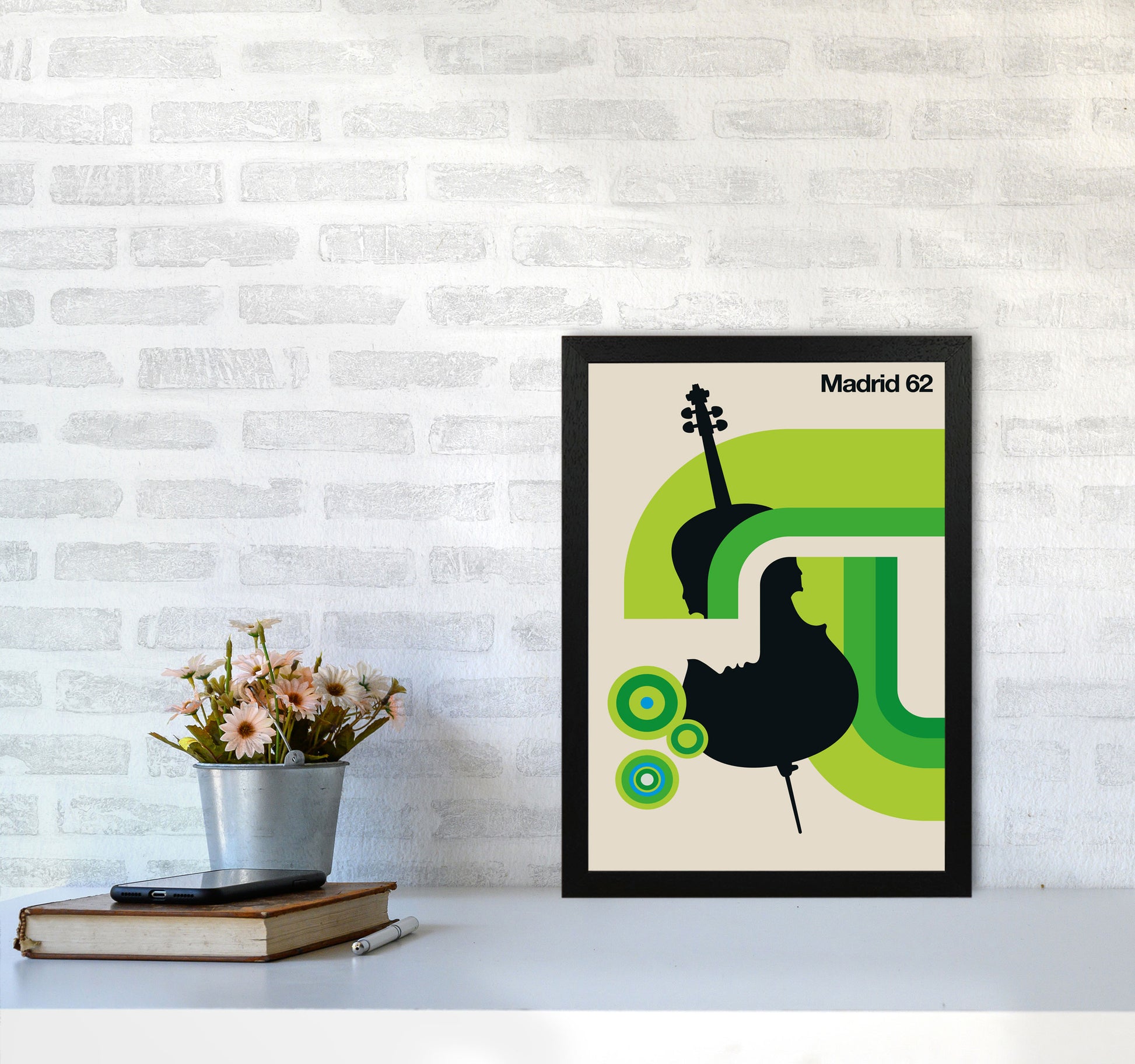 Madrid 62 Art Print by Bo Lundberg A3 White Frame