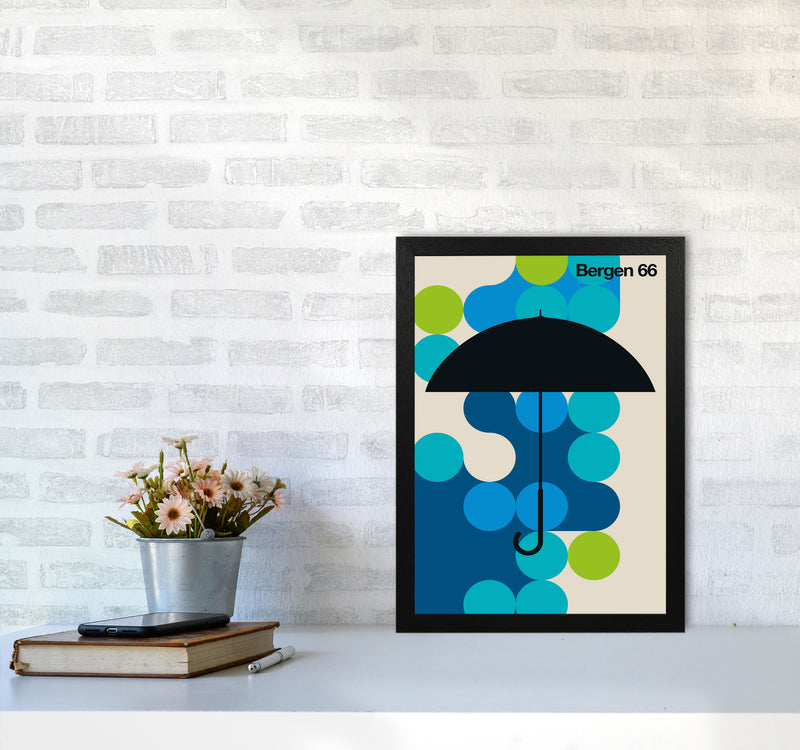 Bergen 66 Art Print by Bo Lundberg A3 White Frame