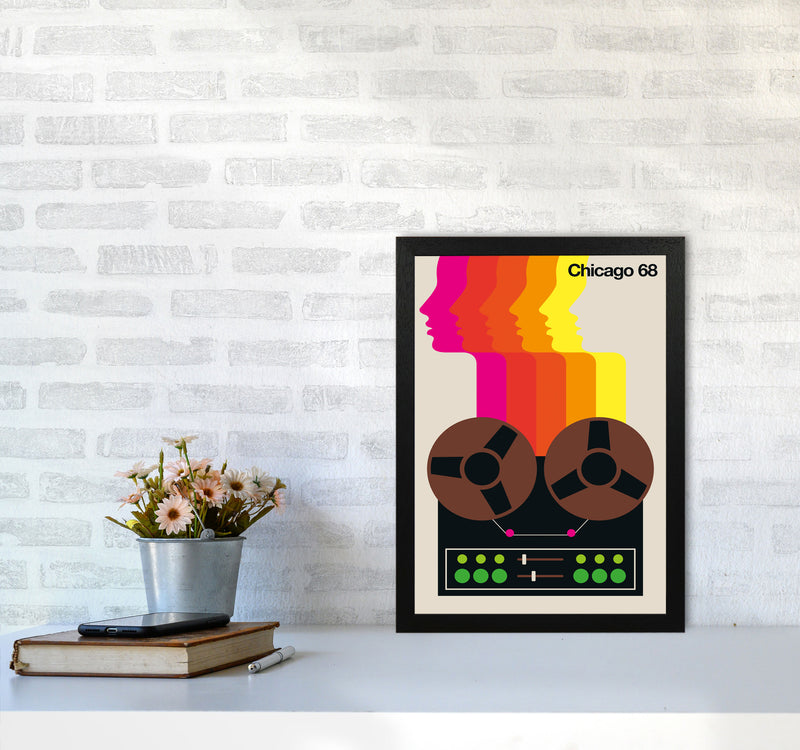 Chicago 68 Art Print by Bo Lundberg A3 White Frame