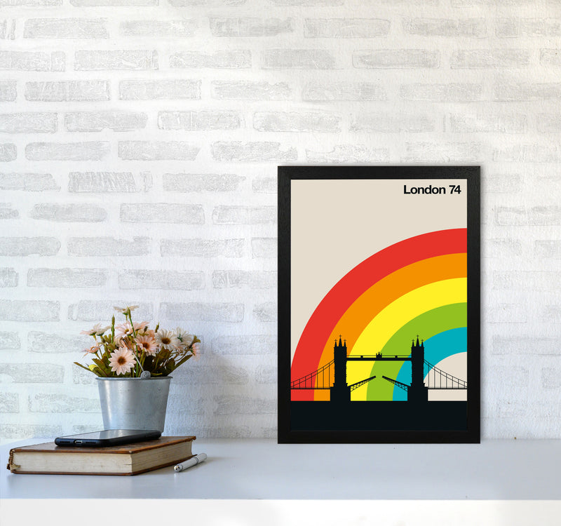 London 74 Art Print by Bo Lundberg A3 White Frame