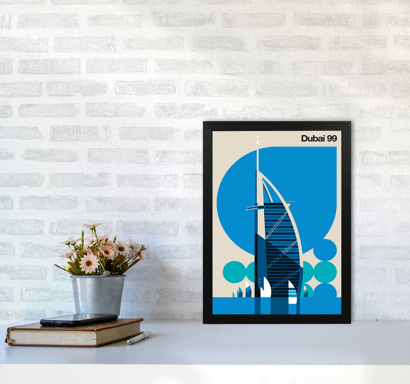 Dubai 99 Art Print by Bo Lundberg A3 White Frame