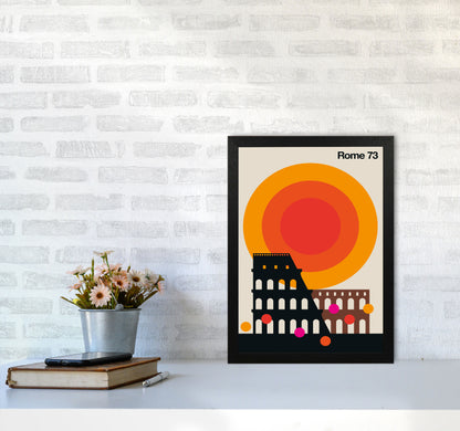 Rome 73 Art Print by Bo Lundberg A3 White Frame