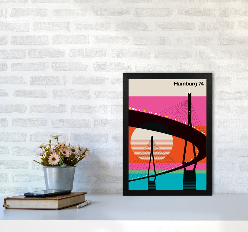 Hamburg 74 Art Print by Bo Lundberg A3 White Frame