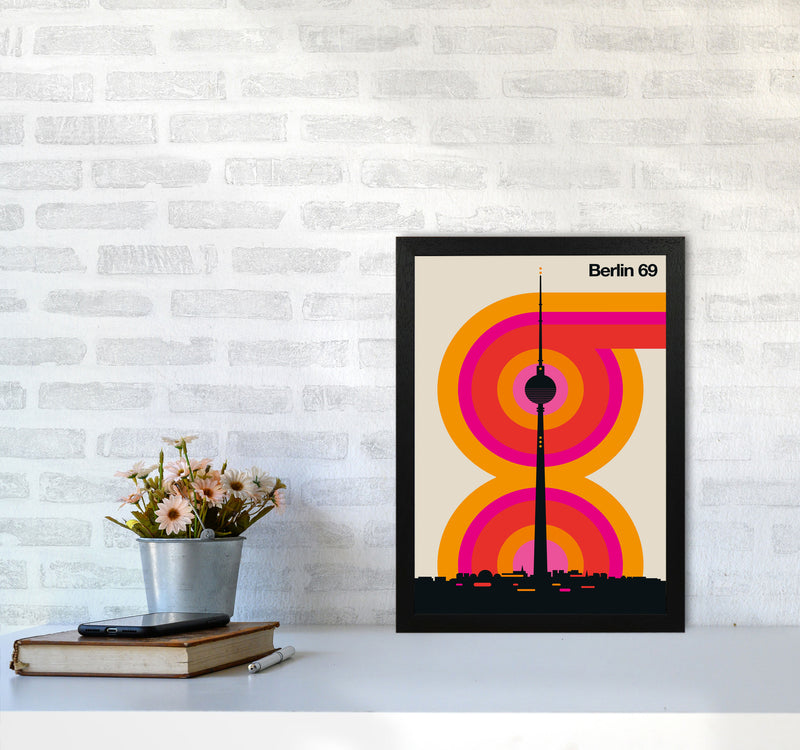 Berlin 69 Art Print by Bo Lundberg A3 White Frame