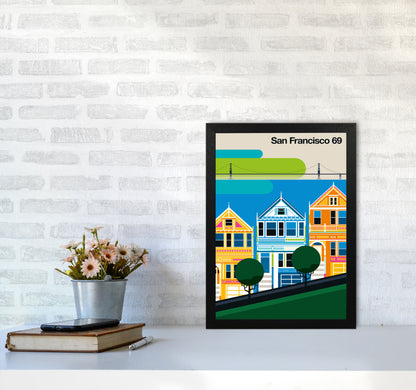 San Francisco 69 Art Print by Bo Lundberg A3 White Frame
