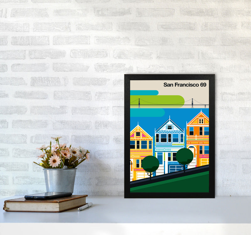 San Francisco 69 Art Print by Bo Lundberg A3 White Frame