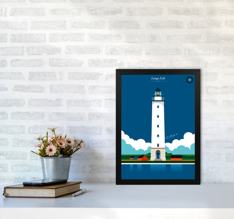 Långe Erik Art Print by Bo Lundberg A3 White Frame