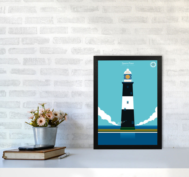 Spurn Point Art Print by Bo Lundberg A3 White Frame