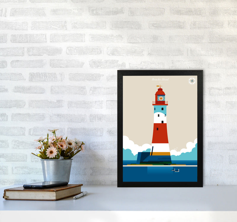 Beachy Head Art Print by Bo Lundberg A3 White Frame