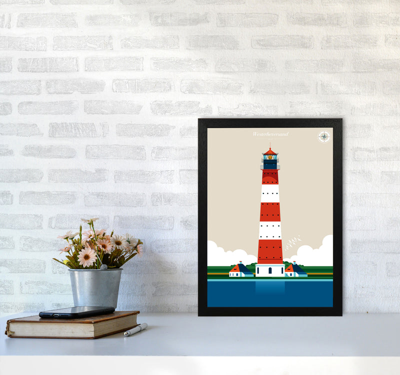 Westerheversand Art Print by Bo Lundberg A3 White Frame