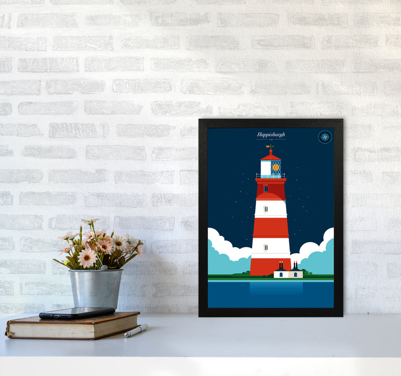 Happisburgh Art Print by Bo Lundberg A3 White Frame