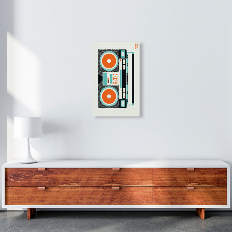 Icons Ghetto Blaster Art Print by Bo Lundberg A3 Canvas