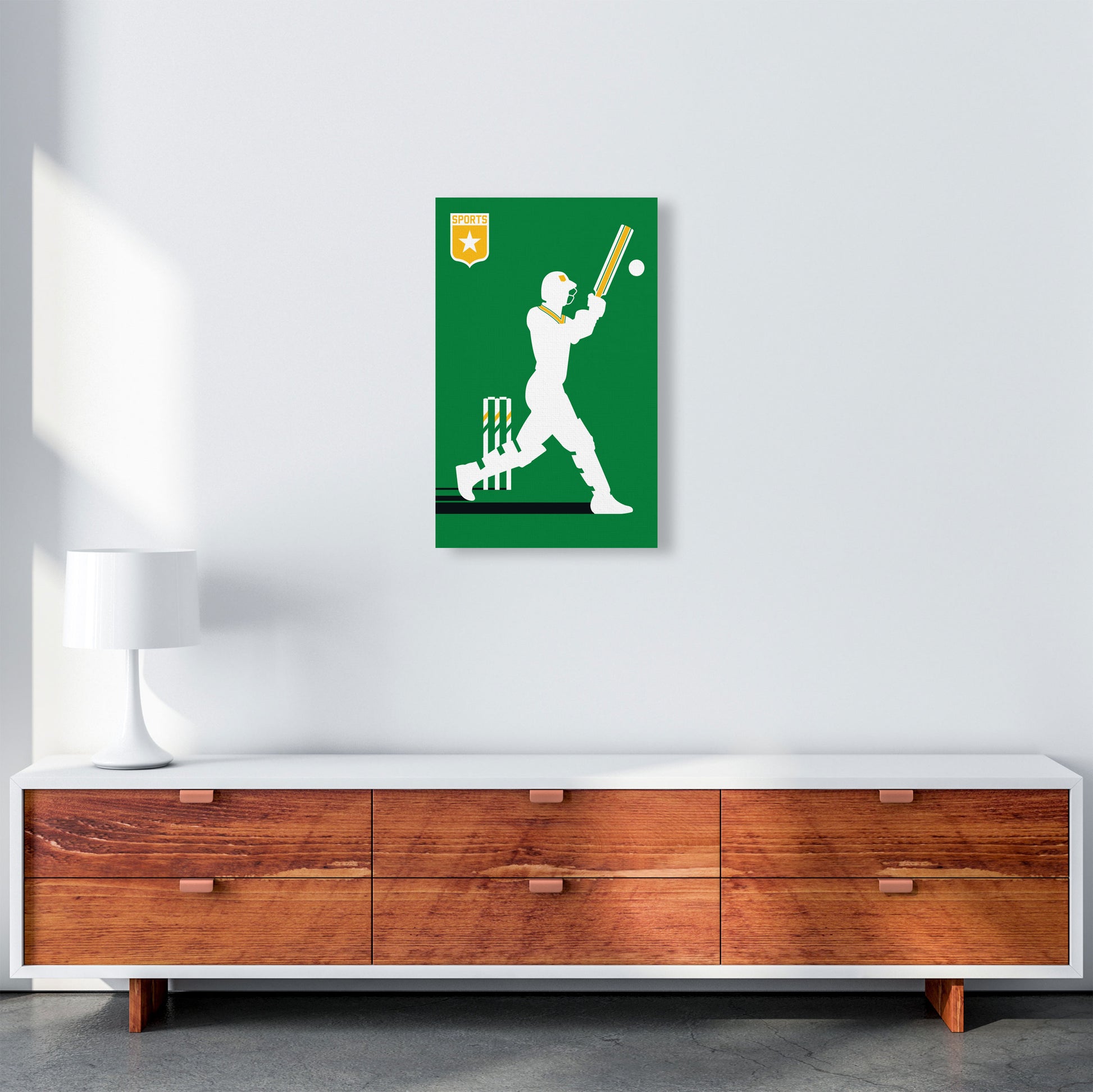 Cricket Art Print by Bo Lundberg A3 Canvas
