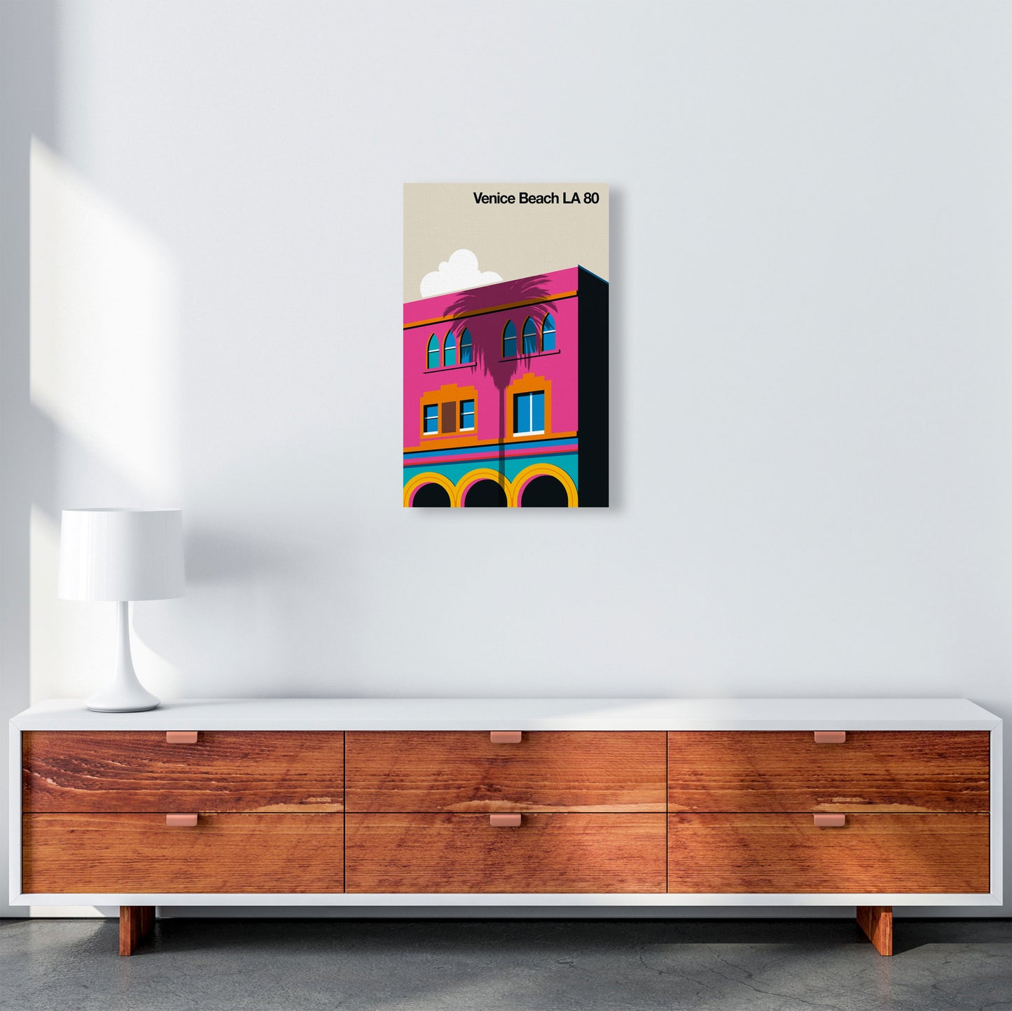 Venice Beach 80 Art Print by Bo Lundberg A3 Canvas