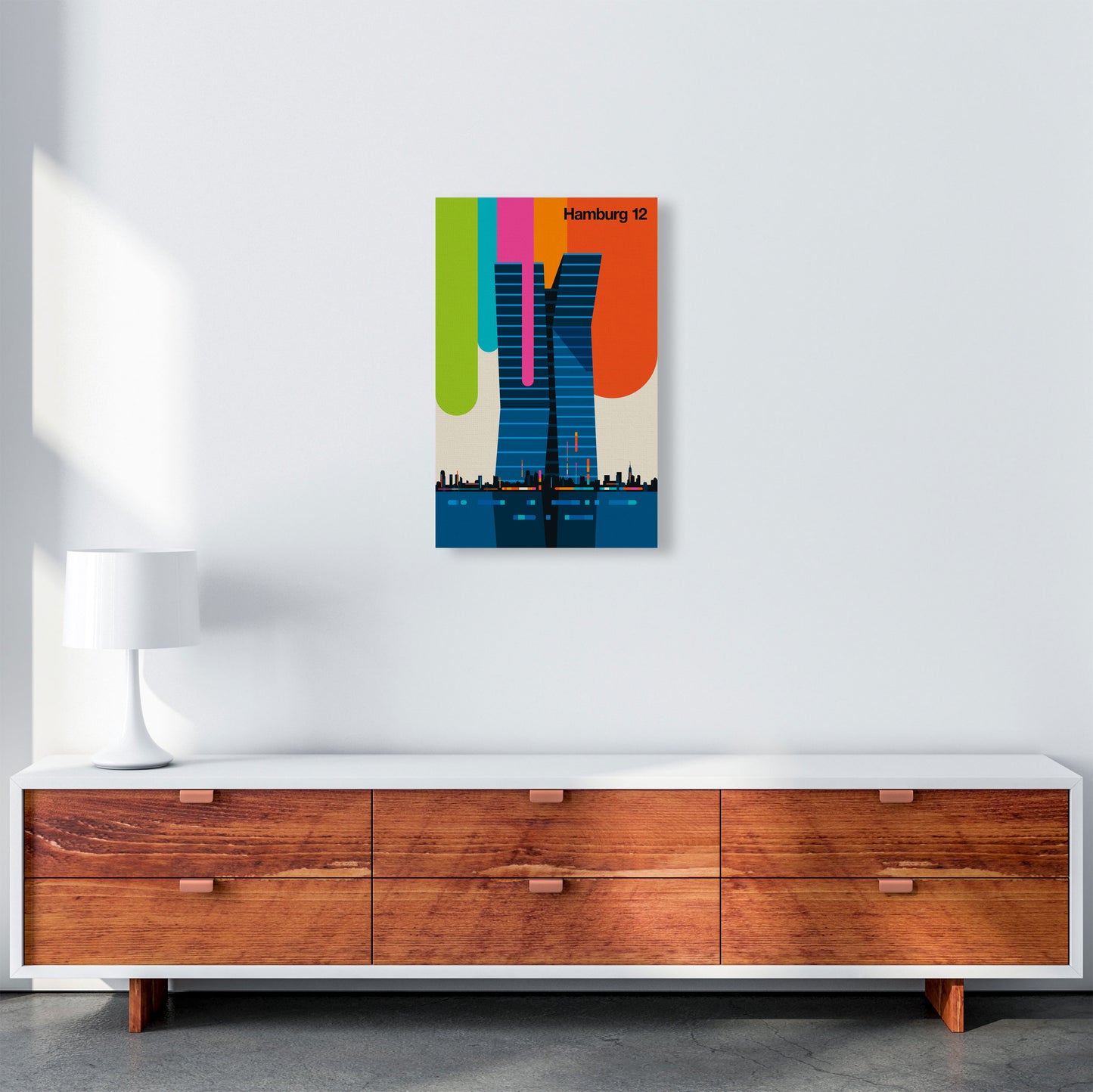 Hamburg 12 Art Print by Bo Lundberg A3 Canvas