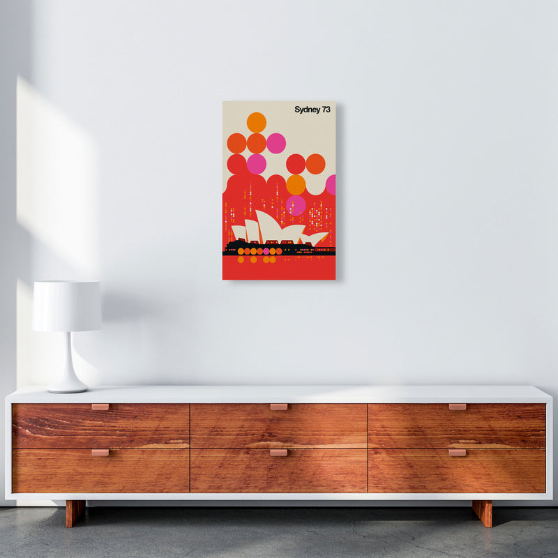 Sydney 73 Red Art Print by Bo Lundberg A3 Canvas