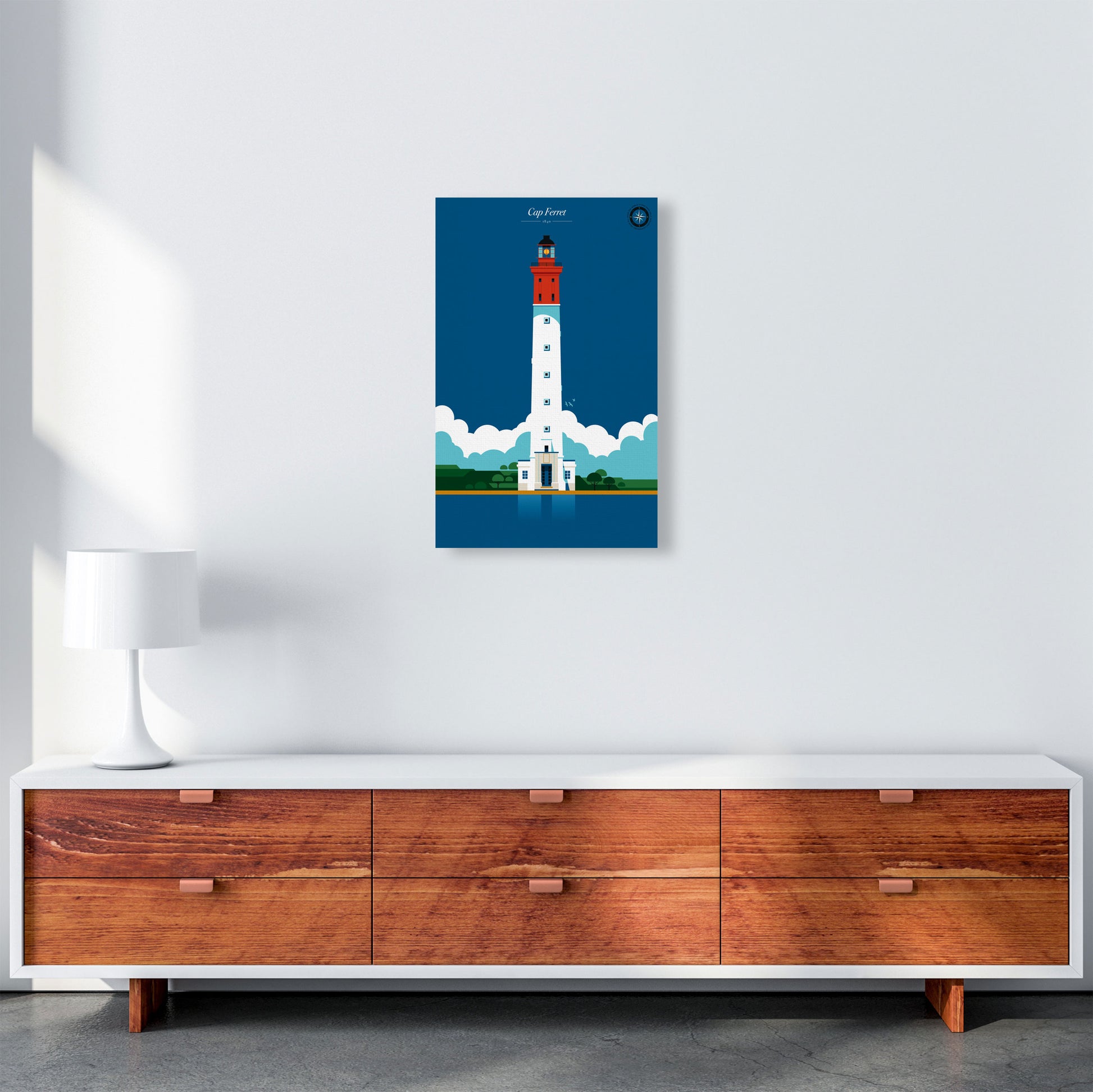 Cap Ferret Art Print by Bo Lundberg A3 Canvas
