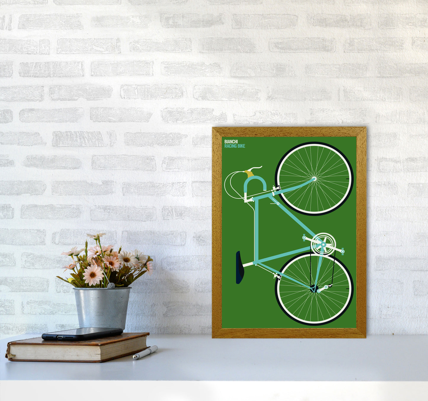 Icons Bianchi Full Art Print by Bo Lundberg A3 Print Only