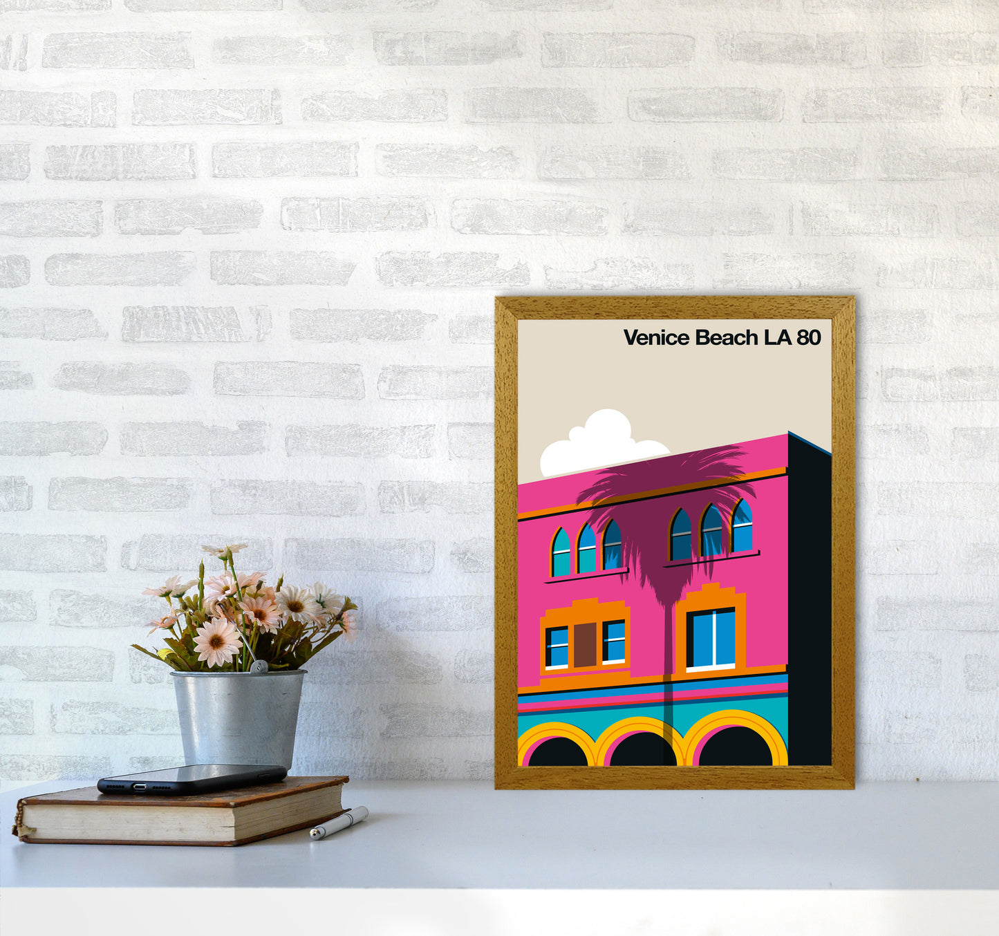 Venice Beach 80 Art Print by Bo Lundberg A3 Print Only