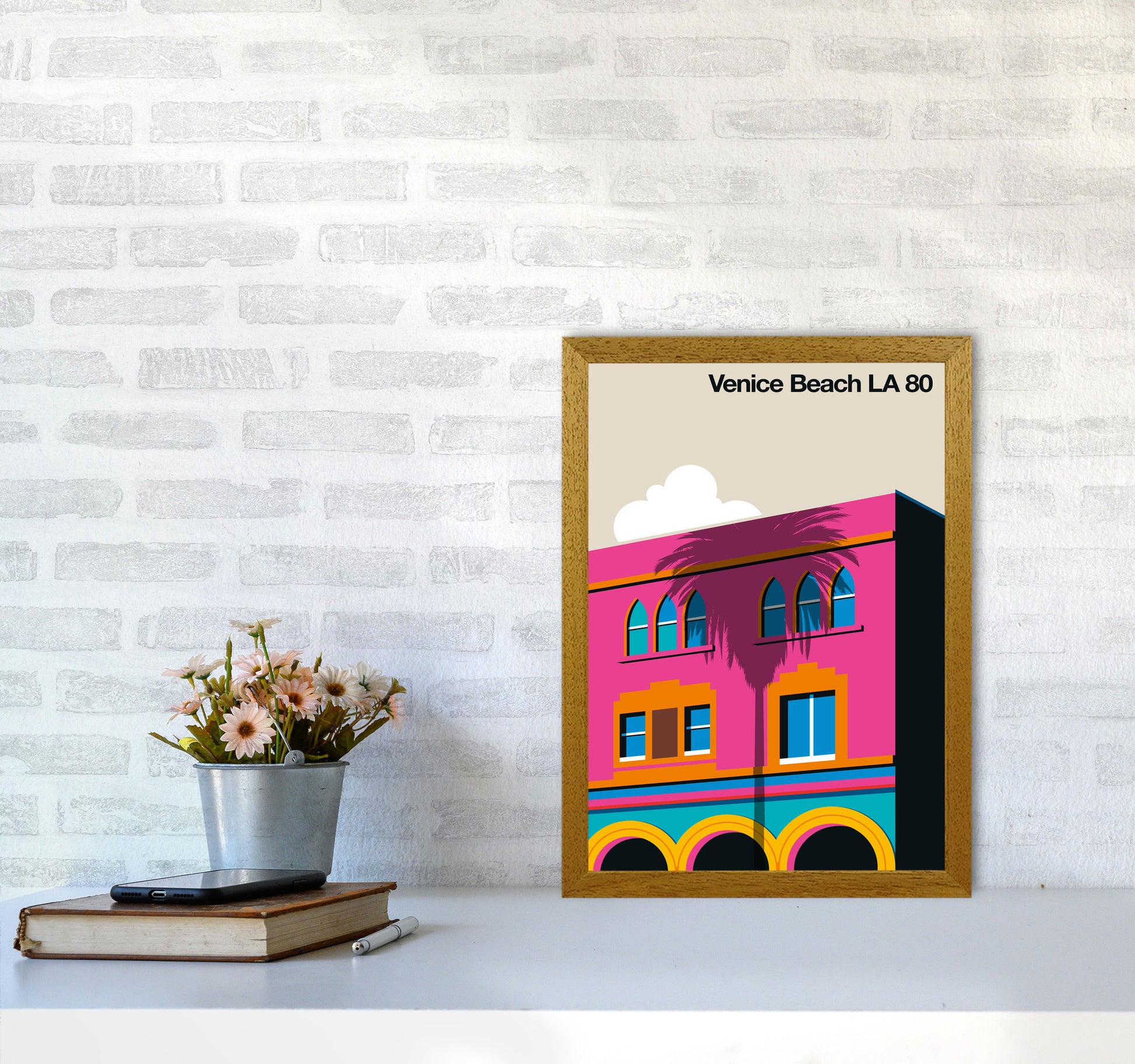 Venice Beach 80 Art Print by Bo Lundberg A3 Print Only