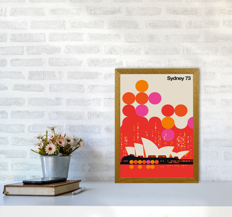 Sydney 73 Red Art Print by Bo Lundberg A3 Print Only