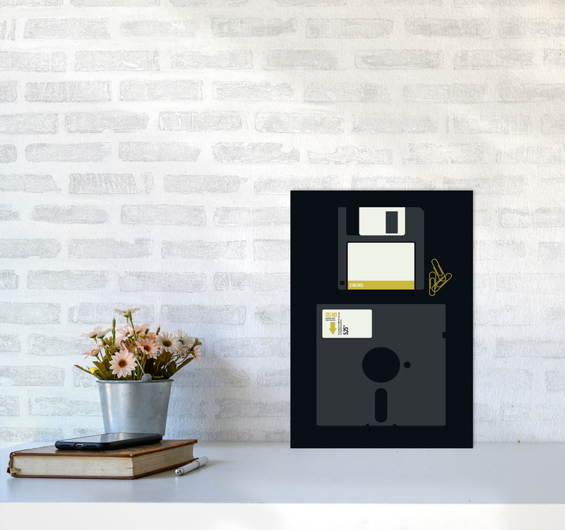 Icons Floppy 2 Art Print by Bo Lundberg A3 Black Frame