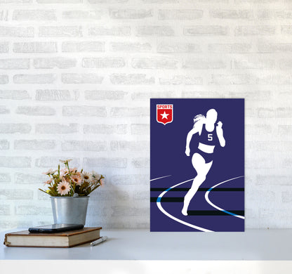 Runner Art Print by Bo Lundberg A3 Black Frame